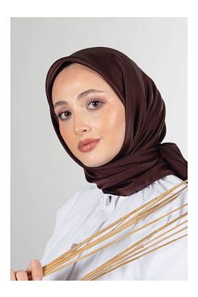 روسری قهوه ای شیفون Ebruli - کد 923150677