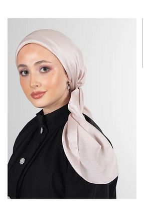 روسری بژ شیفون Ebruli - کد 923150674
