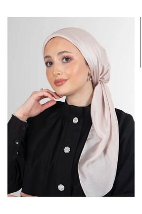 روسری بژ شیفون Ebruli - کد 923150674