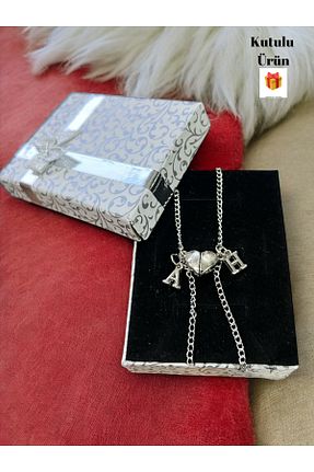 گردنبند استیل ( فولاد ) طوسی زنانه استیل ضد زنگ GLANZEND - کد 923260943