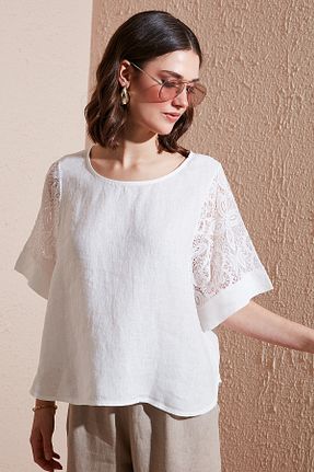 بلوز نباتی زنانه رگولار Via Dante - کد 923216656