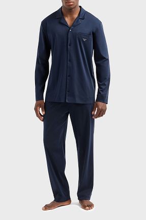 ست لباس راحتی سرمه ای مردانه ساده Emporio Armani - کد 923989734