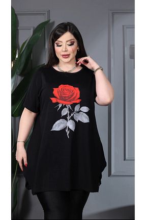 بلوز سایز بزرگ مشکی زنانه سایز بزرگ HÜLYA BUTİK - کد 923180198