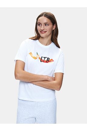 تیشرت سفید زنانه رگولار Ltb - کد 923181011