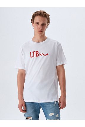 تیشرت سفید مردانه رگولار Ltb - کد 923243491