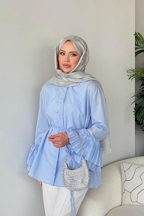 پیراهن حجاب آبی زنانه 3/4 Boy HAZA MODA - کد 923251621