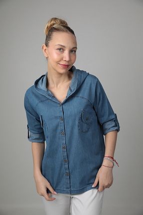 پیراهن آبی زنانه رگولار Cottoncool - کد 924226074