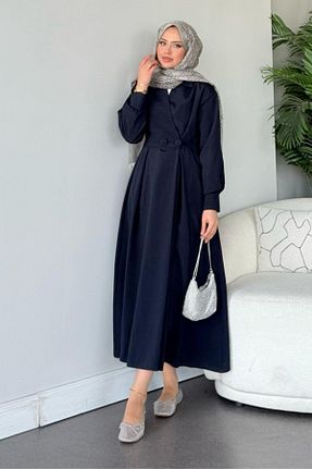 لباس حجاب سرمه ای رگولار HAZA MODA - کد 923243037