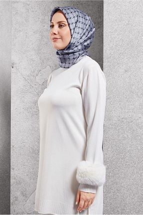 روسری طوسی 90 x 90 Alvina - کد 886962276