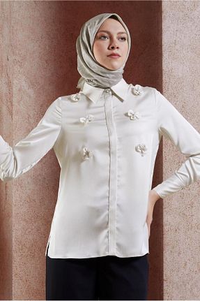 روسری قهوه ای ساتن Alvina - کد 853990102