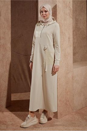 لباس حجاب قهوه ای زنانه رگولار Alvina - کد 833409294