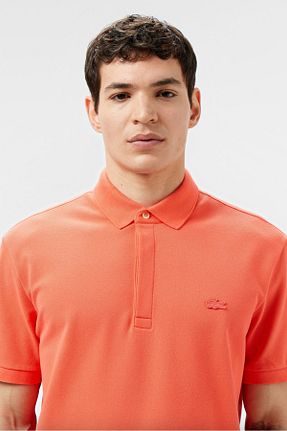 پولوشرت نارنجی مردانه پنبه - الاستین Lacoste - کد 923249969
