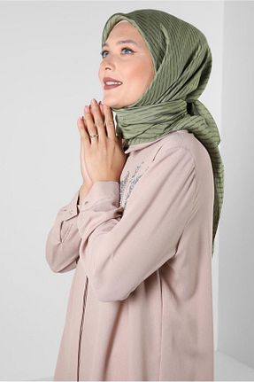 روسری خاکی پلی استر Alvina - کد 802131781