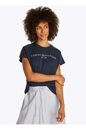 تیشرت مشکی زنانه یقه دوچرخه Tommy Hilfiger - کد 924062143