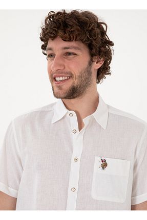پیراهن سفید مردانه یقه پیراهنی U.S. Polo Assn. - کد 923235283