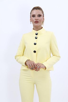 کت زرد زنانه Comfort ÖNDER ÖZSOY - کد 865081223