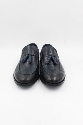 کفش کلاسیک سرمه ای مردانه چرم خالص ENDİCAN - کد 723311738