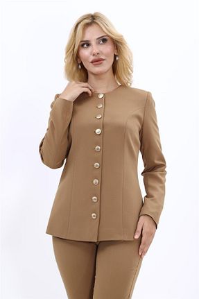 کت قهوه ای زنانه Comfort ÖNDER ÖZSOY - کد 865081748