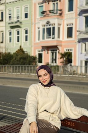 روسری بنفش 90 x 90 Hint İpek - کد 923244802
