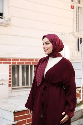 روسری زرشکی 90 x 90 Hint İpek - کد 923244117
