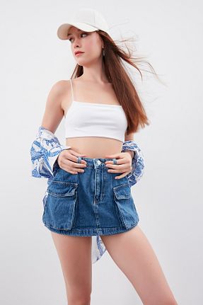 شلوارک و برمودا طوسی زنانه شلوارک دامنی its basic - کد 682881897