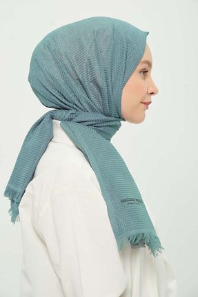 شال فیروزه ای زنانه Kesik Elyaf Madame Polo - کد 923219406