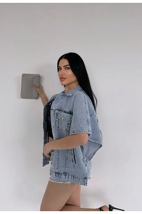 پانچو آبی زنانه FioriModa - کد 923207281