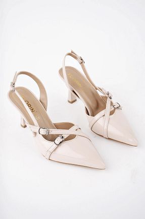 کفش پاشنه بلند کلاسیک بژ زنانه چرم لاکی Muggo - کد 816506968