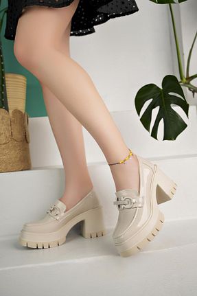 کفش لوفر بژ زنانه چرم مصنوعی Muggo - کد 825570280