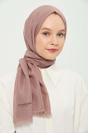 شال قهوه ای زنانه Kesik Elyaf Madame Polo - کد 923256750