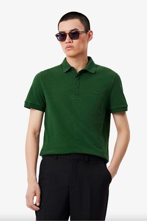پولوشرت سبز مردانه پنبه - الاستین Lacoste - کد 923254740