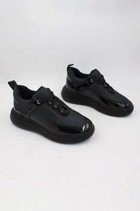 کفش اسنیکر مشکی زنانه بند دار ENDİCAN - کد 847899693