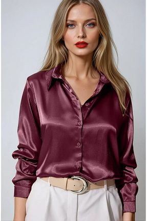 پیراهن بنفش زنانه اورسایز hazelin - کد 923249053