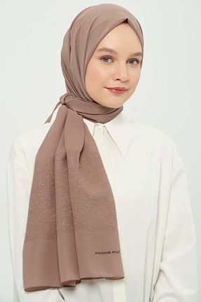 شال قهوه ای زنانه شیفون Madame Polo - کد 923283002