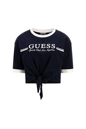 تیشرت سرمه ای زنانه Boxy Guess - کد 921645488