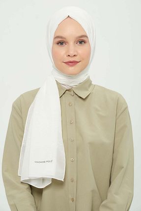 شال سفید زنانه شیفون Madame Polo - کد 923278960