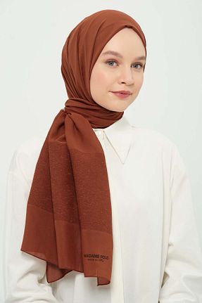 شال نارنجی زنانه شیفون Madame Polo - کد 923283891