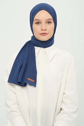 شال آبی زنانه جاز Madame Polo - کد 923276000