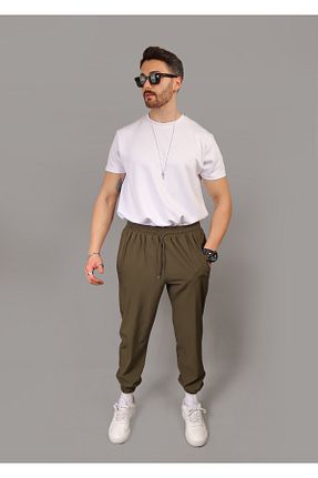 شلوار کرمگن خاکی مردانه Relaxed EydaMoon - کد 923278624