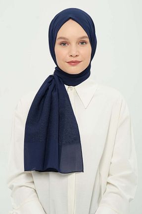 شال سرمه ای زنانه شیفون Madame Polo - کد 923283877