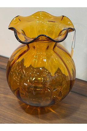 گلدان نارنجی شیشه Santara - کد 923282261