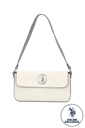 کیف دوشی طوسی زنانه چرم مصنوعی U.S. Polo Assn. - کد 303319882