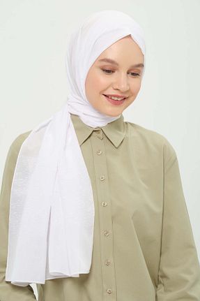 شال سفید زنانه شیفون Madame Polo - کد 923280116