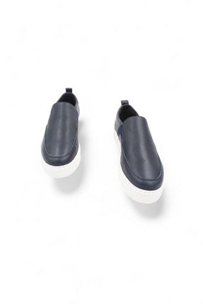 کفش اسنیکر سرمه ای مردانه چرم اصل ENDİCAN - کد 833527795