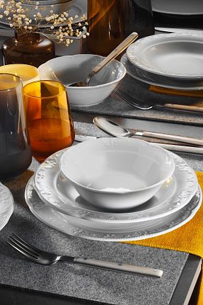 سرویس غذاخوری سفید 6 نفره Kütahya Porselen - کد 379733554