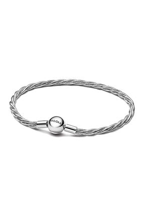 دستبند نقره بژ زنانه 925 عیار Pandora - کد 923311231