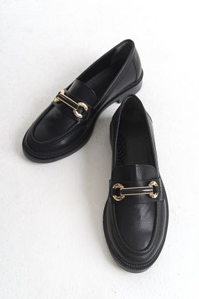 کفش لوفر مشکی زنانه چرم مصنوعی Entella Store - کد 923146691