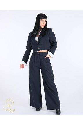 شلوار سرمه ای زنانه بافتنی Esnoria - کد 923318946