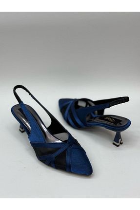 کفش مجلسی سرمه ای زنانه پاشنه نازک DİVA - کد 923315871