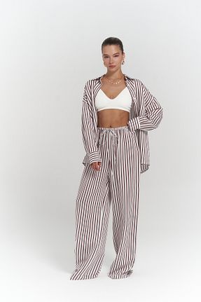 ست بالاتنه و پائین تنه زرشکی زنانه MAİ COLLECTİON - کد 923315283